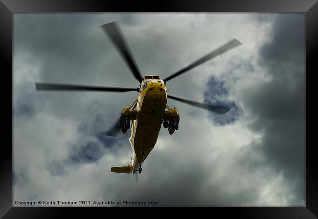 RAF Rescue Helicopter Framed Print by Keith Thorburn EFIAP/b