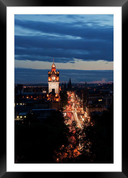 Edinburgh at Night Framed Mounted Print by Keith Thorburn EFIAP/b