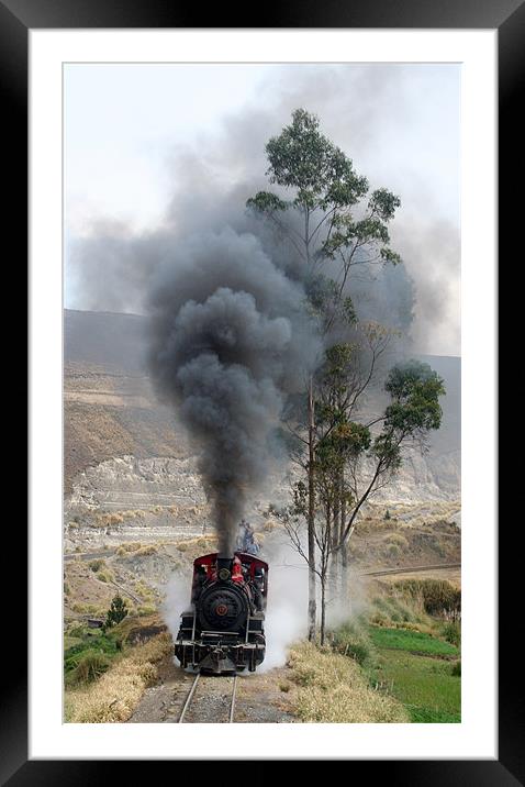 Steam in the Andes Framed Mounted Print by Kevin Staddon