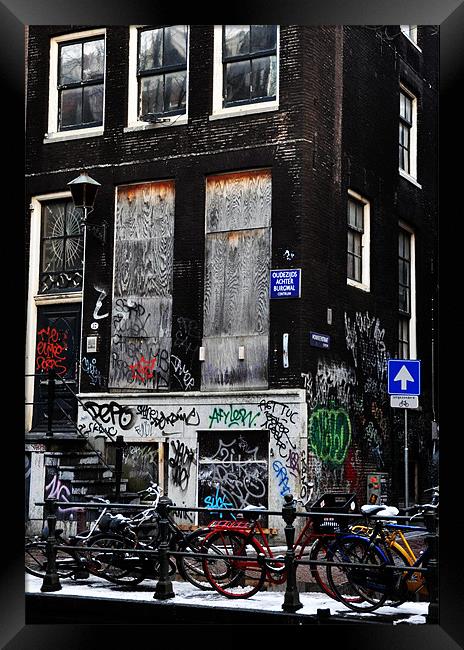 HDR Amsterdam Rough Framed Print by Kerim Mehmet