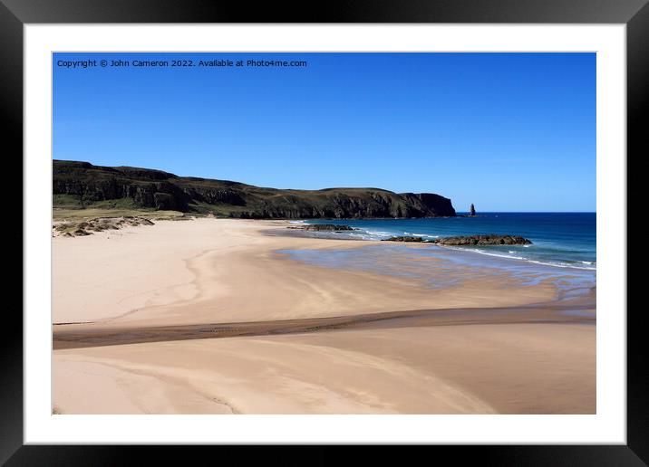 Sandwood Bay, Sutherland. Framed Mounted Print by John Cameron