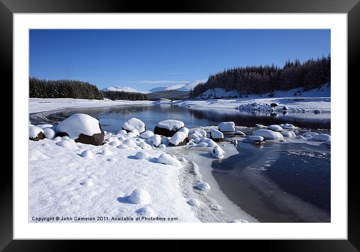 Winter Landscape Framed Mounted Print by John Cameron