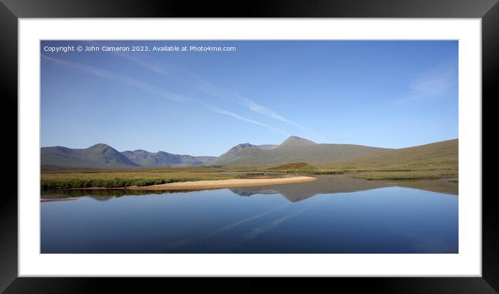 Black Mount on Rannoch Moor from Lochan Na Stainge Framed Mounted Print by John Cameron