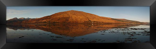 Evening reflections,Loch Eil. Framed Print by John Cameron
