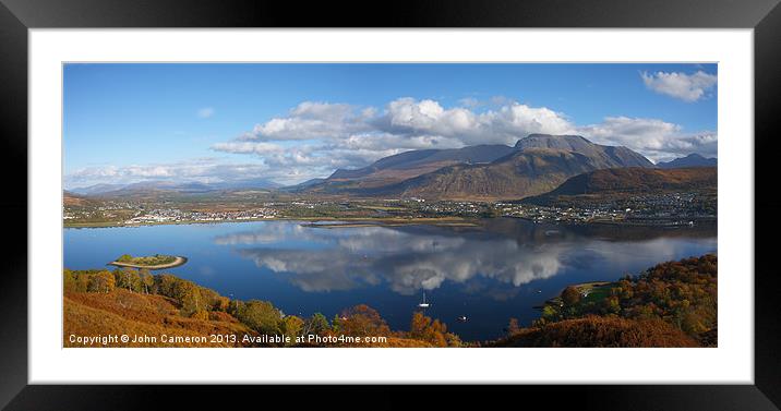 Ben Nevis in Autumn. Framed Mounted Print by John Cameron