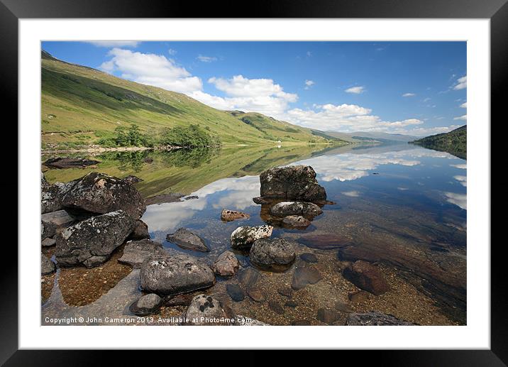 Loch Arkaig. Framed Mounted Print by John Cameron