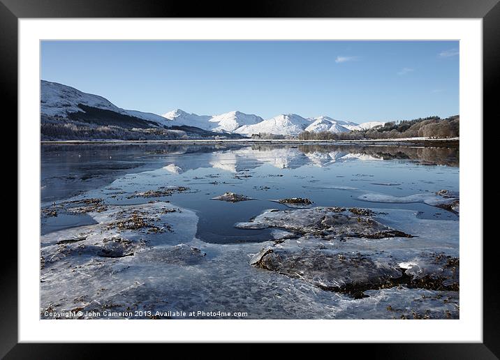 Still winters day at Loch Eil. Framed Mounted Print by John Cameron