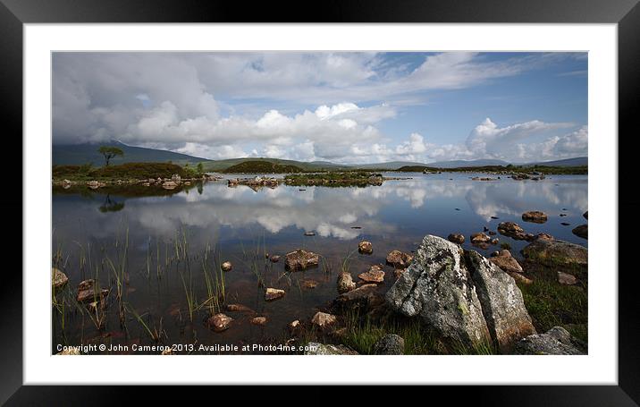 Lochan na h-Achlaise. Framed Mounted Print by John Cameron