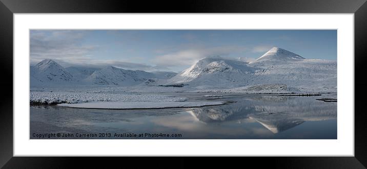 Winter in the Scottish Highlands. Framed Mounted Print by John Cameron