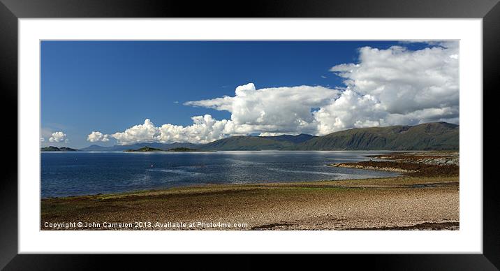 Cuil Bay. Framed Mounted Print by John Cameron