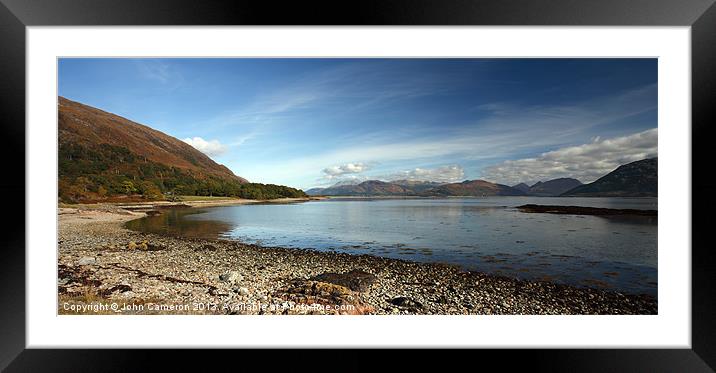 Loch Linnhe from Ardgour. Framed Mounted Print by John Cameron