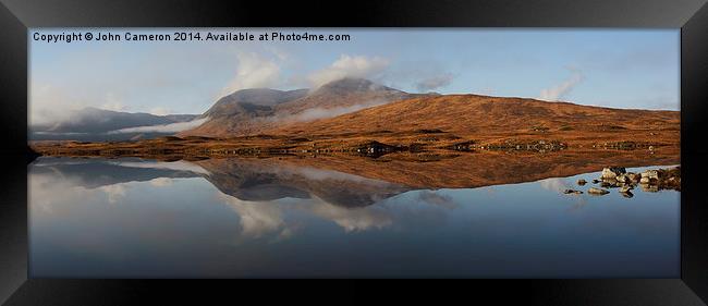  Autumn reflections in Loch Ba. Framed Print by John Cameron