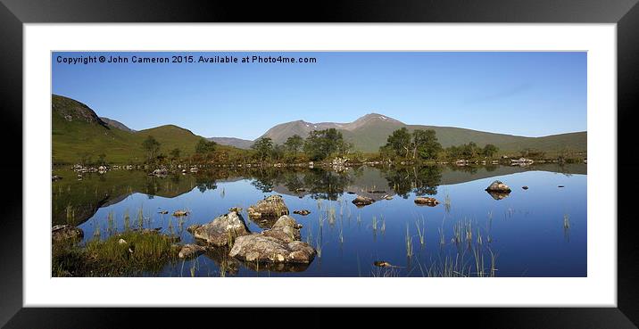  Lochan na h-Achlaise. Framed Mounted Print by John Cameron