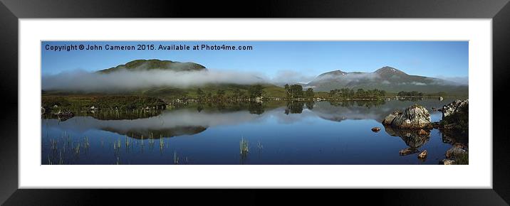  Lochan na h-Achlaise. Framed Mounted Print by John Cameron