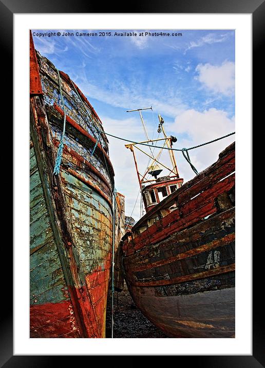  Fishing Boats. Framed Mounted Print by John Cameron