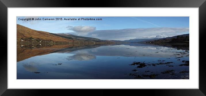 Loch Eil and Ben Nevis.  Framed Mounted Print by John Cameron