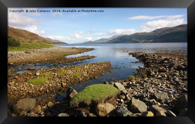 Majestic View of Ben Nevis and Loch Linnhe Framed Print by John Cameron
