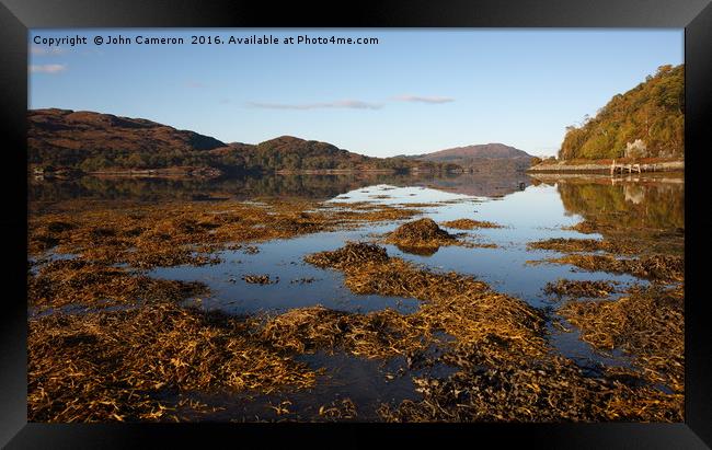 Loch Moidart in Autumn. Framed Print by John Cameron