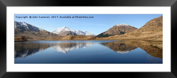Kinlocharkaig at the head of Loch Arkaig. Framed Mounted Print by John Cameron