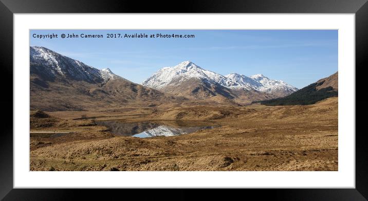 Majestic Scottish Highlands Landscape Framed Mounted Print by John Cameron
