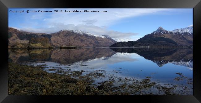 Loch Leven and the Pap of Glencoe. Framed Print by John Cameron