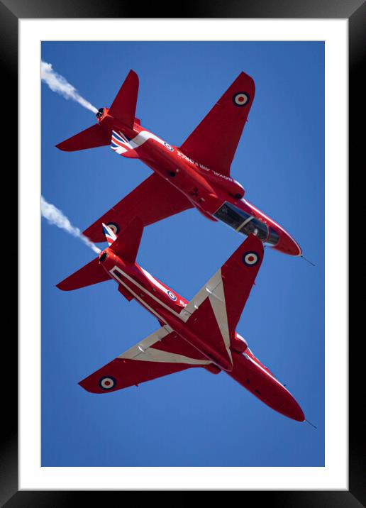 Red Arrows Mirror Pass Framed Mounted Print by J Biggadike