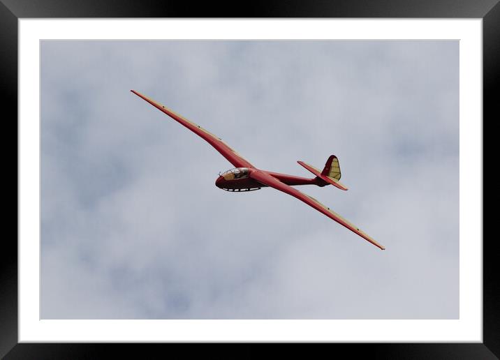 Slingsby T13 Petrel Glider Framed Mounted Print by J Biggadike
