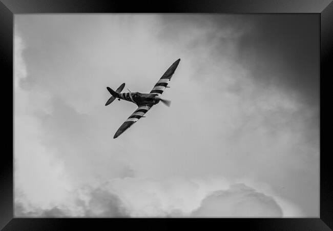 Spitfire AB910 Framed Print by J Biggadike