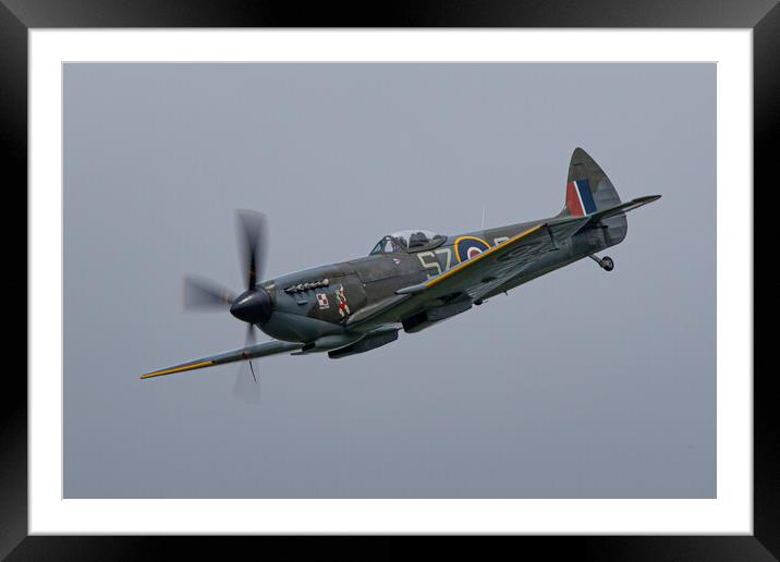 Supermarine Spitfire TE311 Framed Mounted Print by J Biggadike