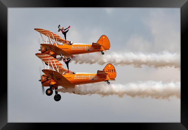 Aero Superbatics Wing Walkers Framed Print by J Biggadike