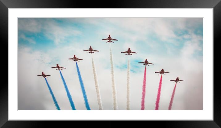 Red Arrows Big Battle Framed Mounted Print by J Biggadike