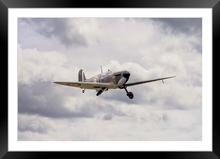 Spitfire Take Off Framed Mounted Print by J Biggadike