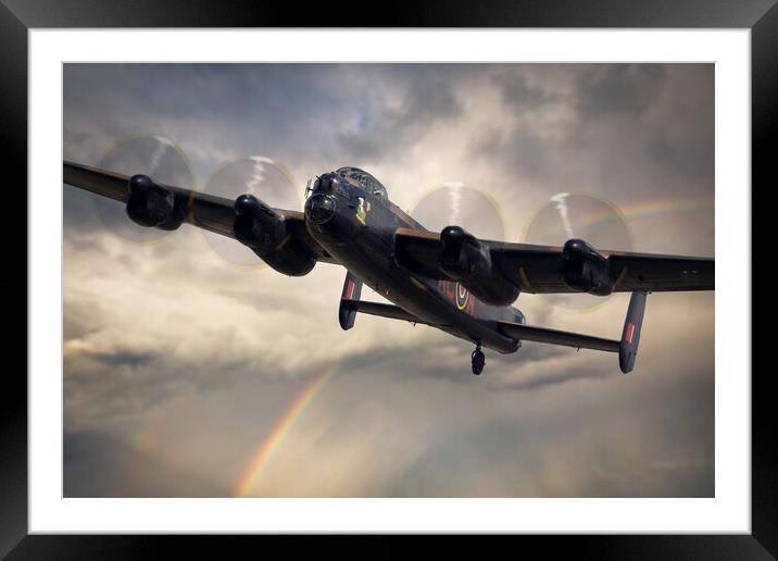 Lancaster Bomber BBMF Framed Mounted Print by J Biggadike