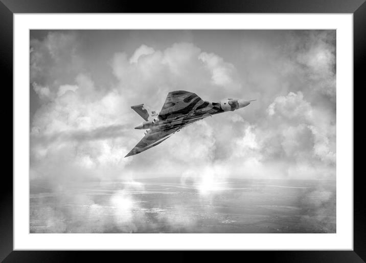 Vulcan Soar - Mono Framed Mounted Print by J Biggadike