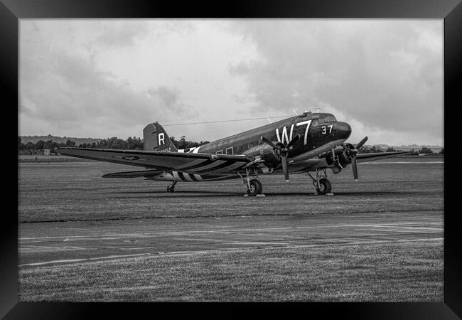 Douglas C-47A Whiskey 7 Framed Print by J Biggadike