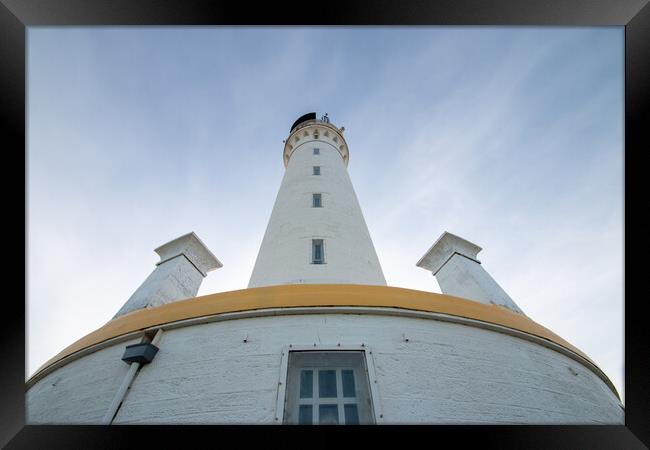 Covesea Skerries Lighthouse Framed Print by J Biggadike