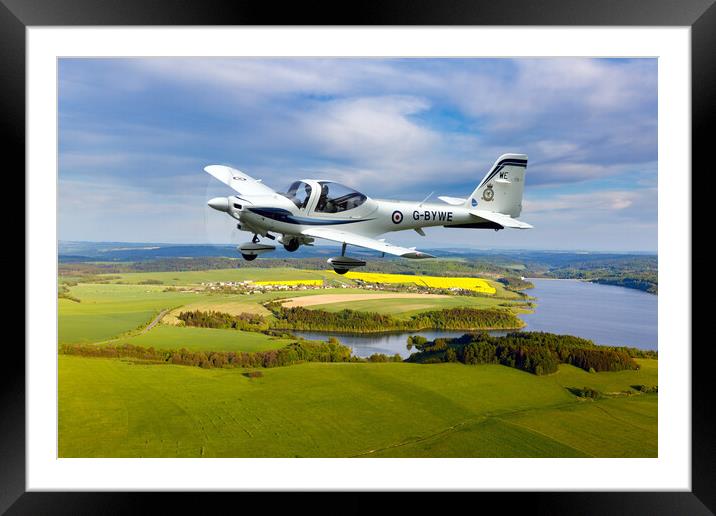 Grob Tutor T1 Framed Mounted Print by J Biggadike