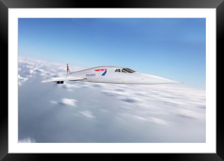 Concorde Framed Mounted Print by J Biggadike