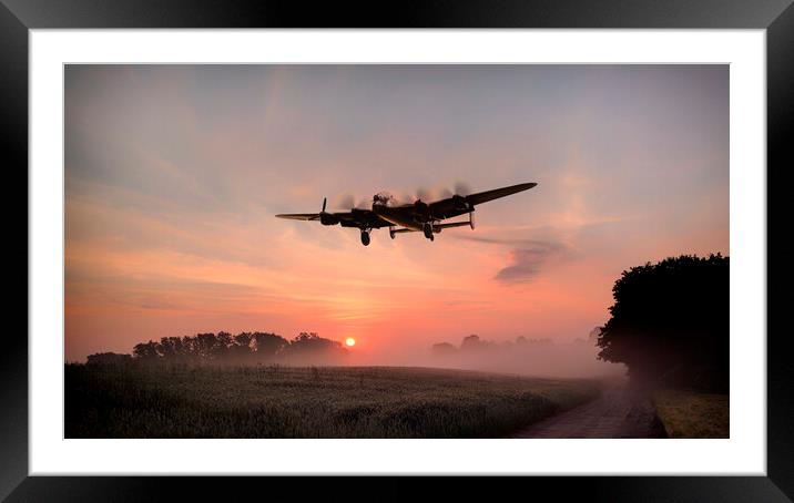 Lancaster Dawn Return Framed Mounted Print by J Biggadike