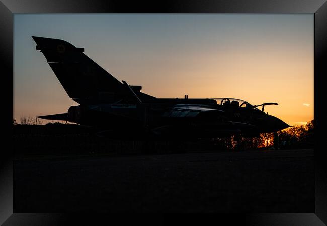 Tornado Silhouette Framed Print by J Biggadike