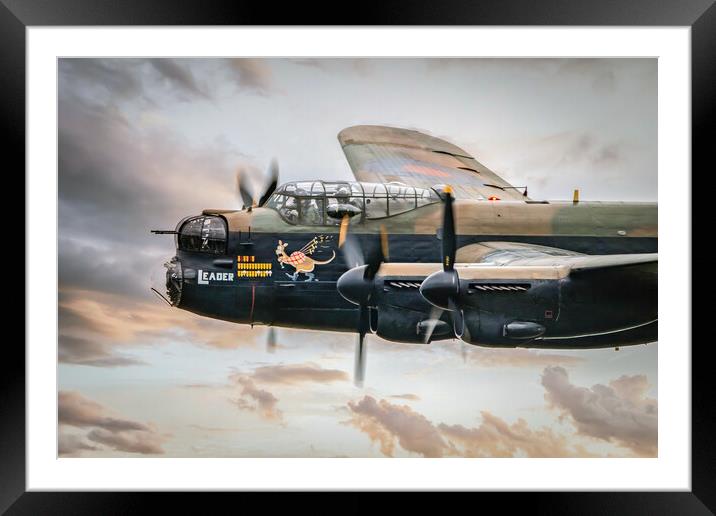Lancaster Leader Framed Mounted Print by J Biggadike
