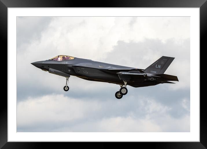 F-35A Lightning II Framed Mounted Print by J Biggadike