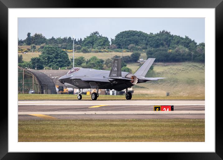 F-35A Lightning II Framed Mounted Print by J Biggadike