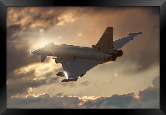 Eurofighter Typhoon Sunset Framed Print by J Biggadike