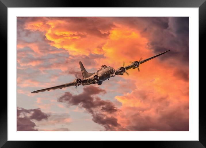 B-17 Flying Fortress Sally-B Framed Mounted Print by J Biggadike