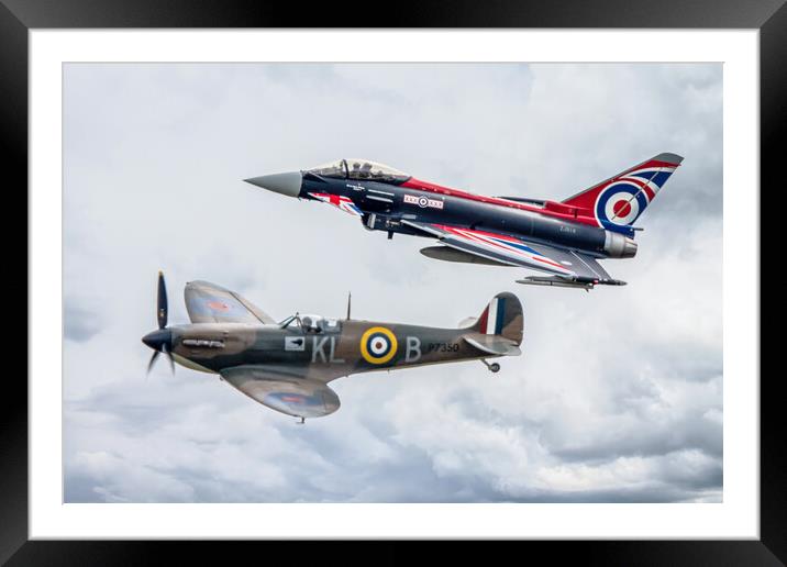 RAF Synchro Pair Framed Mounted Print by J Biggadike