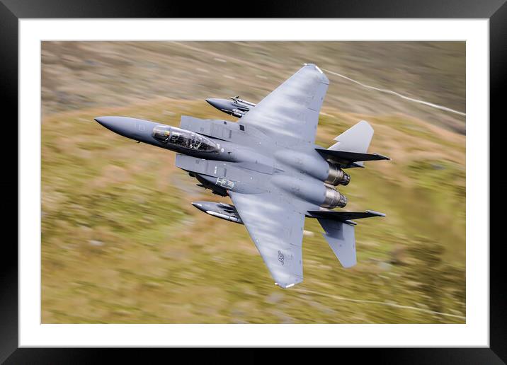 USAFE F-15 Eagle Mach Loop Framed Mounted Print by J Biggadike