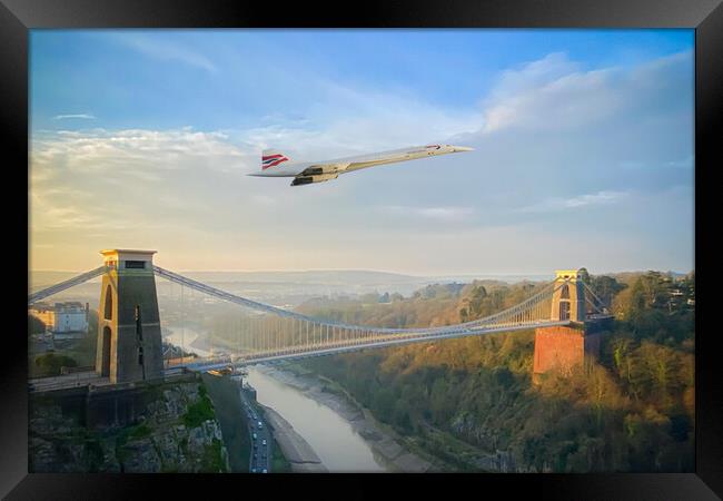 Concorde Farewell Digital Painting Framed Print by J Biggadike