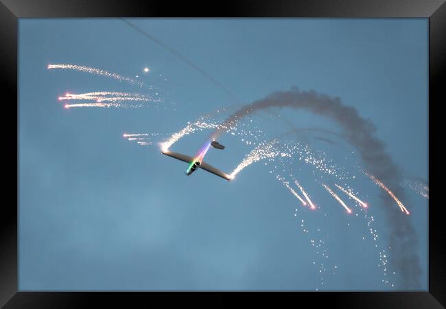 Aerosparx pyrotechnics Display Framed Print by J Biggadike