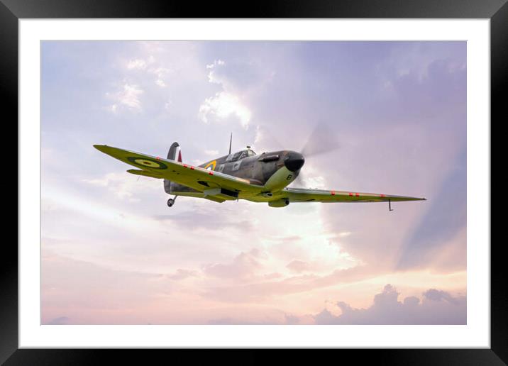 Supermarine Spitfire P7350  Framed Mounted Print by J Biggadike